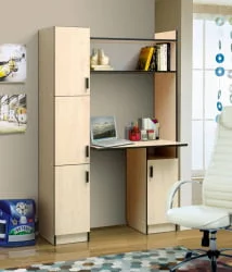 Детский стол компьютерный №13 Ясень Шимо светлый/Венге