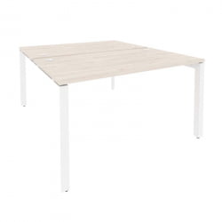 Рабочая станция на П-образном м/к ОНИКС О.МП-Д.РС-2.3.8 Денвер Светлый/Белый / ONIX O.MP-D.RS-2.3.8