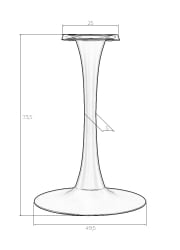 Обеденный стол ДОБРИН ДЖИМ БЛАCК / DOBRIN JIM BLACK