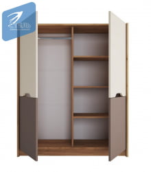 Шкаф РИCХ ШК-004 Миндаль/Глиняный серый/дуб крафт золотой / RICH