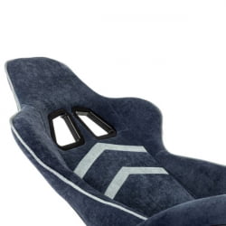 Кресло компьютерное БРАБИКС Шоотер ГМ-123, 2 подушки, ткань, синее/серое / BRABIX Shooter GM-123,