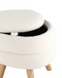 Пуф с ящиком Винни М Тедди белый / M