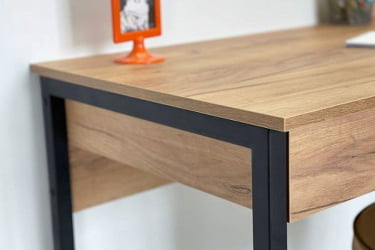 Стол Юниор СМУ-01 дуб крафт золотой/черный муар / SMU-01