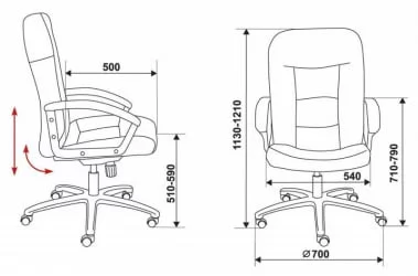 Кресло руководителя Бюрократ Т-9908АКССН-Блаcк / T-9908AXSN-Black