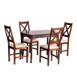 Стул CРОССМАН (комплект) НЕВ, Многослойный березовый шпон, 41х40кс100 см, каппучино/велюр бежевый / CROSSMAN NEW, 41х40x100 cappuchino/велюр