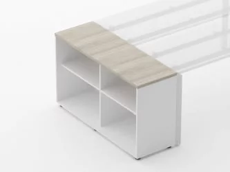 Тумба открытая Дека 9.01.125 Дуб Сантана светлый/Белый / Deka