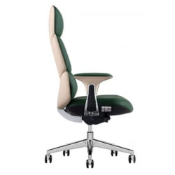 Эргономичное компьютерное кресло руководителя Еурека ОC21 Пауло (Наппа кожа), зеленое / Eureka OC21 Paulo (Nappa