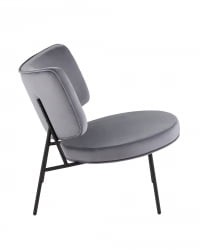 Кресло Дистриcт Лоунге велюр Серый / District Lounge