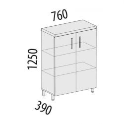 Шкаф с полками Лидер-Престиж 83.30