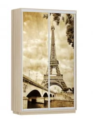 Шкаф-купе двухдверный Экспресс Дуо 1200х2400х Париж/Ясень шимо светлый / 1200х2400h