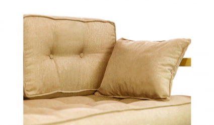 Диван с деревянными ножками двухместный ДЕмоку Д-2 бежевый-натуральный / DEmoku