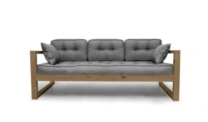 Диван трехместный ДЕмоку Д-3 серебристо-серый_холодный серый / DEmoku