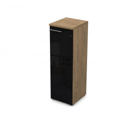 Пенал средний со стеклом правый ГЛОСС ЛИНЕ 9НП.017.7П Теаквоод / GLOSS LINE Teakwood