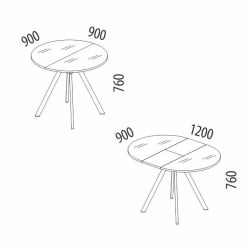 Раздвижной стол Орфей 51 (02) Мрамор бежевый