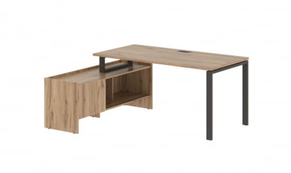 Стол с тумбой ЕДИС ЕУCТ 17814 Дуб Денвер светлый Мокко / EDIS EUCT