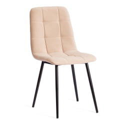 Мягкий стул CХИЛЛЙ МАКС Велюр/металл , 45 х 54 х 90 см , бежевый/черный / CHILLY MAX