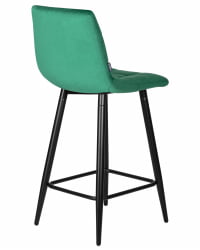 Стул полубарный ДОБРИН ОЛИВИА (черные матовые ножки, зелёный велюр (108-64)) / DOBRIN OLIVIA