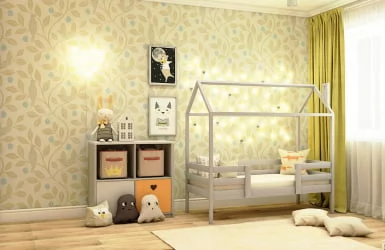 Кровать-домик РооРоом кд-22С Серый / RooRoom