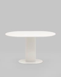 Стол овальный обеденный Мйстерй 130*80 белый / Mystery