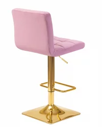 Стул барный ДОБРИН ГОЛДИЕ Пудрово-сиреневый велюр МДЖ9-52 / DOBRIN GOLDIE MJ9-52