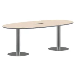 Конференц-стол на 6-8 человек ИМАГО ПРГ-3 Клен-алюминий / IMAGO