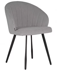 Стул обеденный ДОБРИН НАОМИ (ЭМАЛЬ ЧЕРНЫЙ МУАР велюр Катаниа Смоке) / DOBRIN NAOMI Catania Smoke)