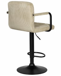 Стул барный ДОБРИН КРУГЕР АРМ БЛАCК (бежевый вельвет (ЛАР-Е2041-04)) / DOBRIN KRUGER ARM BLACK (LAR-E2041-04))
