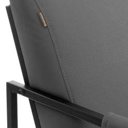 Кресло Чарли ЛУКС/Чарли Люкс К экокожа , Шарп Графит, 70х80х82 см / Charli LUX/Чарли Sharp