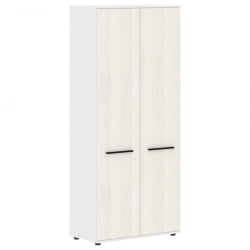 Шкаф с глухими дверьми ЕДИС ЕХCС 85.1 Ясень Траун Черный Белый / EDIS EHCS