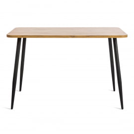 Обеденный стол ПЛУТО ЛДСП/металл, 120кс80кс77 см, Дуб вотан/Черный / PLUTO 120x80x77