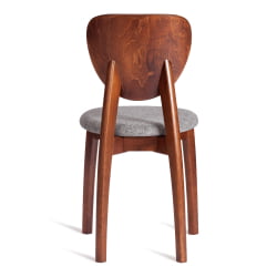 Стул ДИАМАНТЕ мягкое сидение бук, 42кс42кс85см, коричневый, ткань воол димгрей, серый / DIAMANTE 42x42x85см, wool dimgrey,