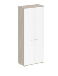 Шкаф высокий двухдверный Сигма СГ.811.ОЛ.ВХ Дуб светлый Белый / Sigma SG.811.OL.WH