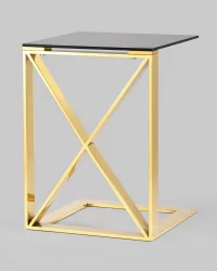 Стол квадратный КРОСС 40кс40 Золото / 40x40