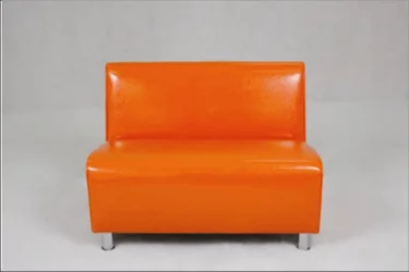 Диван металл Лабиринт 152Н Оранжевый (экокожа)