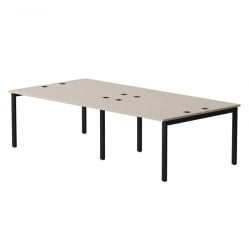 Бенч-система на 4 места на металлокаркасе, опоры 90 гр Еверпроф ЕВО 254С120 Кашемир Черный / Everprof EVO 254S120