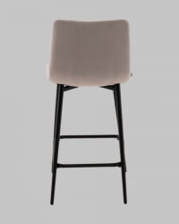 Стул полубарный Одди Диамонд велюр светло-серый / Diamond