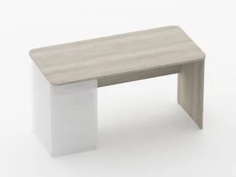 Стол прямой под встроенную тумбу Глассй 1.101.14Л Дуб сантана светлый / Glassy