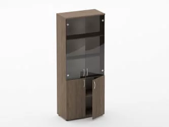 Шкаф высокий со стеклом Глассй 6.19.151 Дуб Верцаска / Glassy