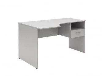 Угловой стол с тумбой СЕТ140-1 Л c подвесной тумбой Белый / SET140-1 L c