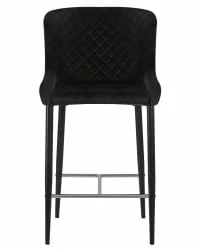 Стул полубарный ДОБРИН CХРИСТИАН 65 черный велюр В108-77 / DOBRIN CHRISTIAN V108-77