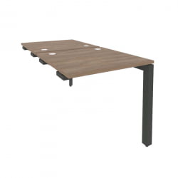 Стол-приставка двойной на П-образном м/к к опорным элем. ОНИКС О.МП-Д.СПР-0.8 Дуб Аризона/Антрацит / ONIX O.MP-D.SPR-0.8