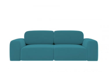 Офисный диван Сунне (Берхоусе) Цвет фасада: Азур велюр; Тип: Прямой; Материал фасада: Металл/Велюр / (Berhouse)