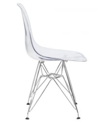 Стул обеденный ДОБРИН ДСР CАСПЕР (ножки хром, цвет прозрачный) 4 шт / DOBRIN DSR CASPER