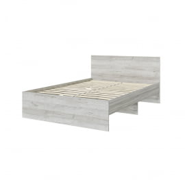 Кровать Лори 1600*2000 мм, с ортопедическим основанием и ящиками, дуб серый/белый