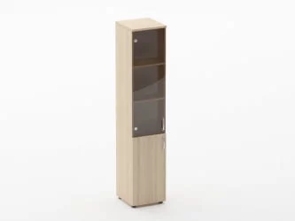 Шкаф высокий со стеклом Глассй 6.19.15Л Венге / Glassy