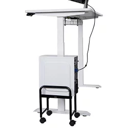 Подставка для системного блока с регулировкой по высоте ЕУРЕКА ЕРК-CС-01Б Черная / EUREKA ERK-CS-01B