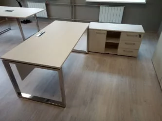 Тумба с 3-мя ящиками и дверкой ГЛОСС ЛИНЕ 9НТ.006 Иворй / GLOSS LINE Ivory