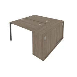 Рабочая станция с опорным шкафом-купе Метал Сйстем Б.РС-СШК-1.2 Вяз/Антрацит / Metal System