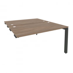 Стол-приставка двойной на П-образном м/к к опорным элем. ОНИКС О.МП-Д.СПР-3.8 Дуб Аризона/Антрацит / ONIX O.MP-D.SPR-3.8