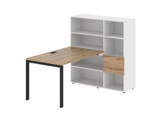 Рабочая станция ЕДИС ЕУРСТ 1213 Дуб Денвер светлый Черный Белый / EDIS EURST